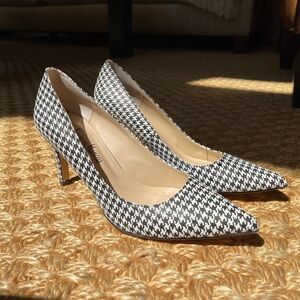 Stylish Black and White Houndstooth Women's Pumps - Neiman Marcus